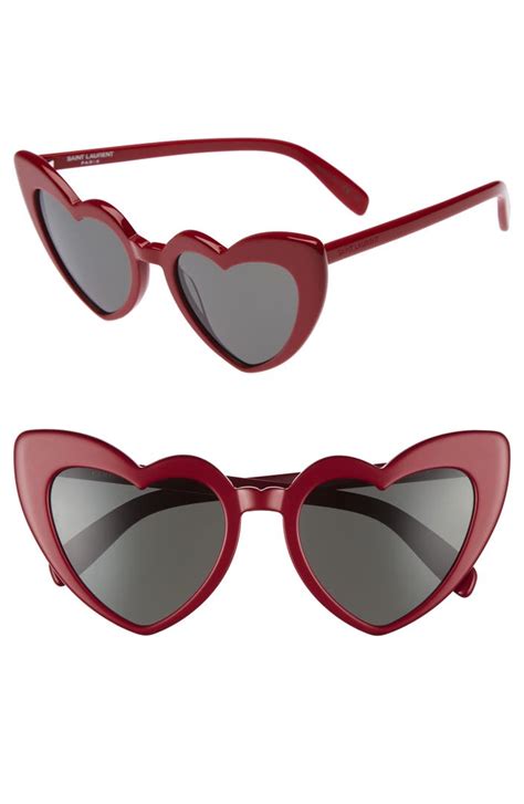 Get free shipping on Saint Laurent Logo Heart-Shaped Acetate Sunglasses at Neiman …